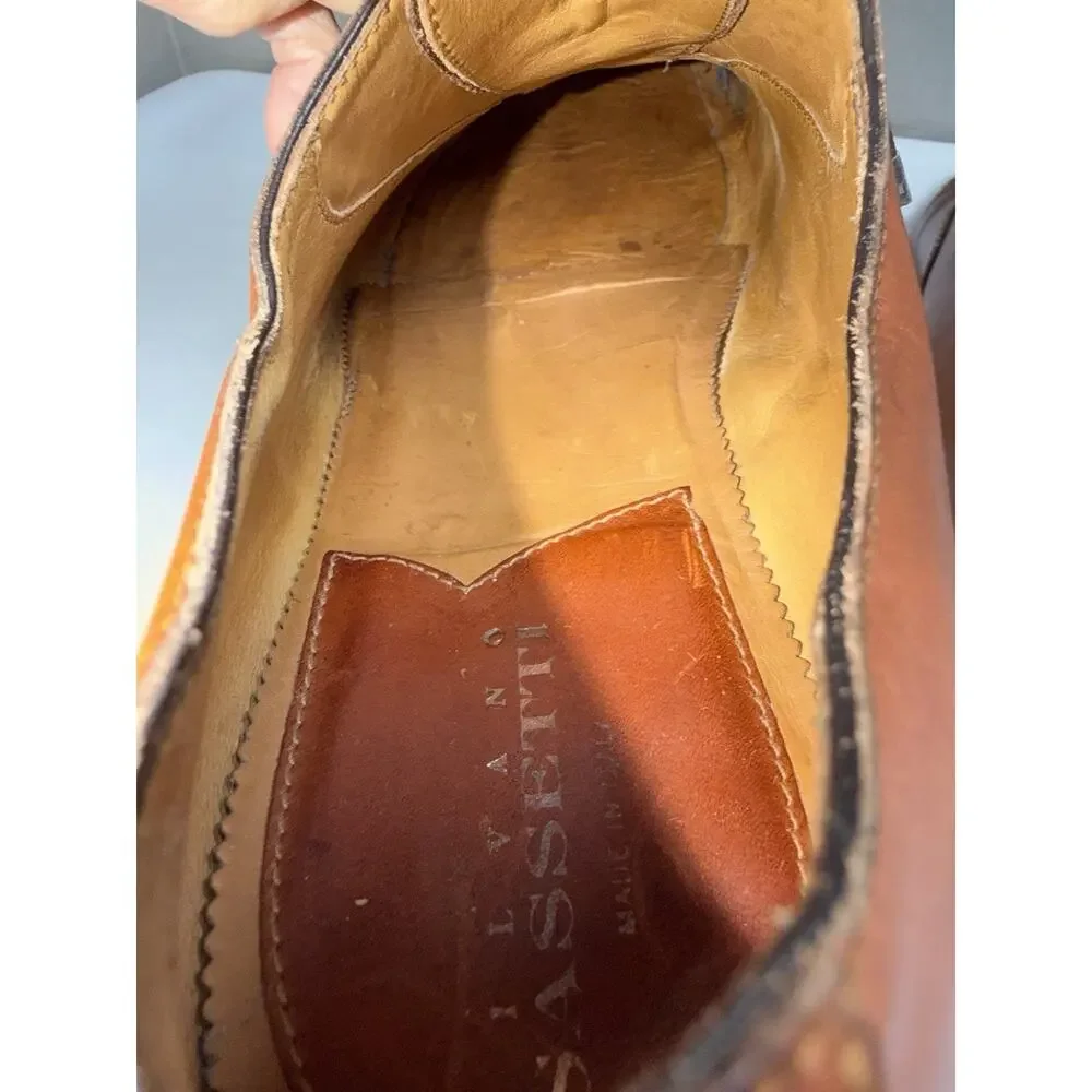 Silvano Sassetti Italy Size 11 Brown Captor Brogue Oxford Men’s Dress Shoes